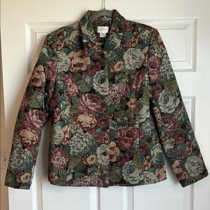 Vintage KORET Tapestry Floral Blazer Jacket, Size 12